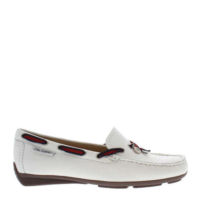 Carl Scarpa Faris Loafers White Leather